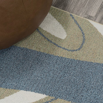 Algae Abstract Glam Botanical Machine-washable Area Rug